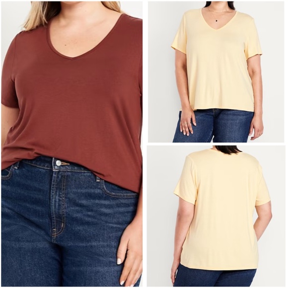 Old Navy Women’s Luxe Gold V-Neck Tunic Tee (Size 3X+) - Picture 5 of 8